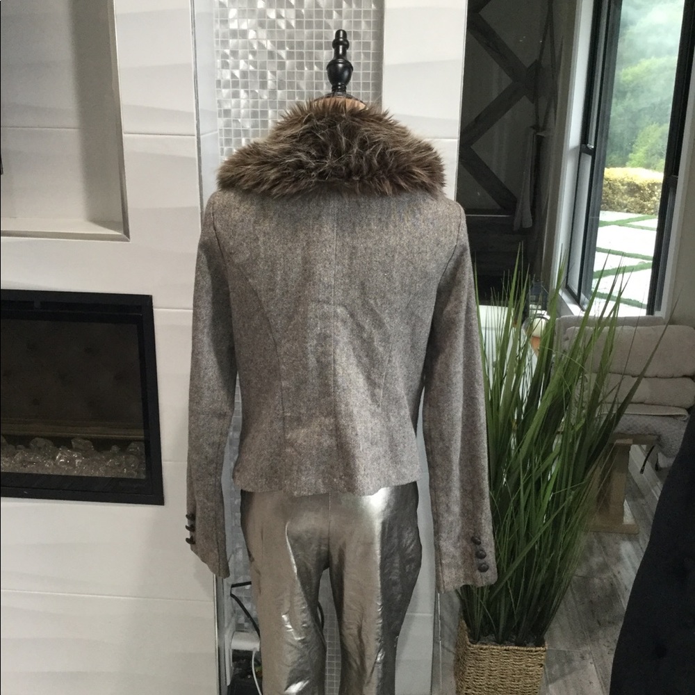 Fur collar blazer - Picture 2 of 9